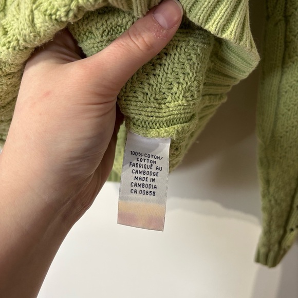 🎉4/30$🎉 Reitmans Green Cable Knit Scoop Neck Sweater – Women’s M - Picture 3 of 4